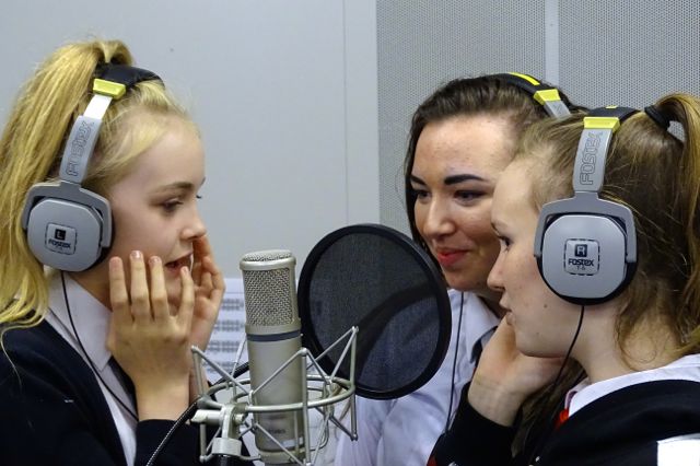 Castlebrae High School music pupils recording