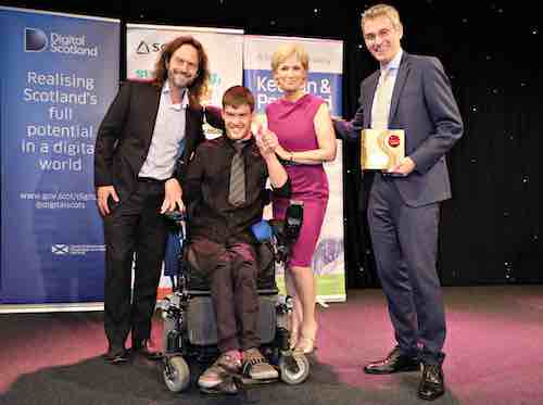 June - Sally Magnusson presenting us with the Demonstrating Digital Award at this year’s SCVO Scottish Charity Awards 