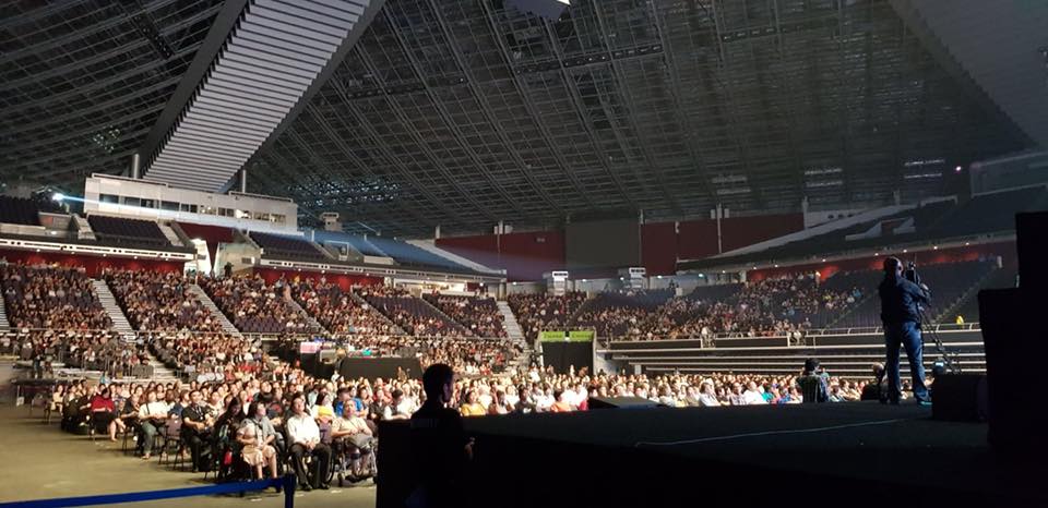 Audience at our performance in Singapore National Stadium